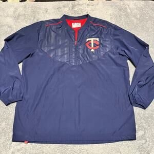 Minnesota Twins MLB Jacket Mens XXL majestic Coolbase Blye Windbreaker